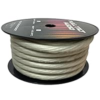 1/0 Gauge Tinned Oxygen Free Copper Power/Ground Wire Clear Lot (5 Foot Coil)