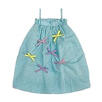 Girls' Sleeveless Summer Dress Kids Toddler Baby Girls Spring Summer Bow Tie Plaid Ruffle Sleeveless