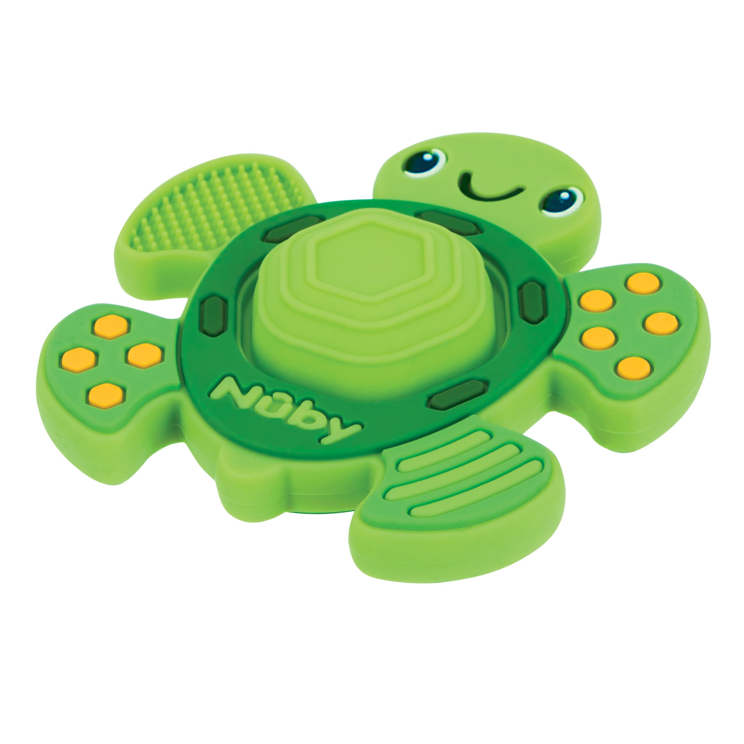 Nuby Teethe N' Pop Sensory Play Teether, BPA Free, 3+m, Turtle