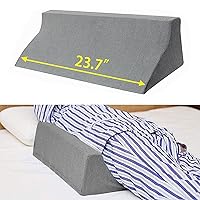 Body Side Wedge Pillow for Sleeping 7.87 x 9.84 x 23.62 inch Bed Wedges Back Positioners Inclined Positioning Wedge for Adults for Recovery After Surgery Back Pain, Foot, Pregnancy Support