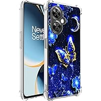 for Oneplus Nord N30 5G Case, Oneplus Nord CE3 Lite Case,PU Soft Rubber Four Corners Reinforced Anti-Fall Mobile Phone case Cover for Oneplus Nord N30 5G (Butterfly)