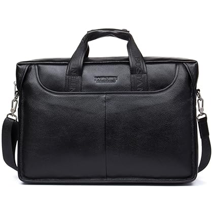 BOSTANTEN Leather Briefcase Handbag Messenger Business Bags for Men