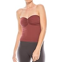 Women's Ruched Front Sweetheart Strapless Top, UV Protective Fabric