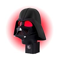 Star Wars Mini Vader LED Night Light, Collector's Edition, Plug-in, Dusk-to-Dawn Sensor, Disney, Red Glow, Ideal for Bedroom, Bathroom, Nursery, 44607, Darth Vadar