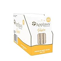 Applaws Cat Treats, Limited Ingredient Treats for Cats, Chicken Puree, 10 Counts of 8 x 0.25oz Puree Sticks