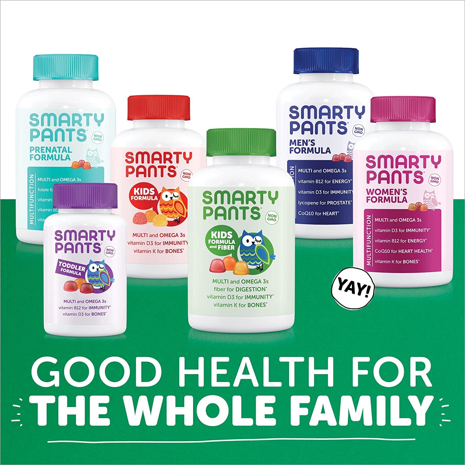 SmartyPants Kids Multivitamin Bundle: (1) Kids Fiber Formula and (1) Kids Probiotic Immunity Strawberry Crème Daily Gummy Vitamins