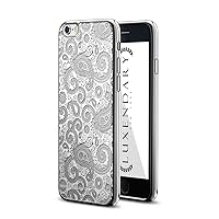 LUX-I6CRM-PAISLEY2 Paisley Design Chrome Series Case for iPhone 6/6S - White