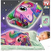 Bell + Howell Weighted Blanket Kids, 7 Lb. Kids Weighted Blanket, Breathable & Ultra Soft Blankets, 48x36 Unicorn Blanket, Full & Twin Size Blanket, Kids Cute & Heavy Blanket for Calm & Relaxed Sleep