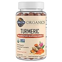 Organics Turmeric Inflammatory Response Gummy - 120 Real Fruit Gummies for Kids & Adults, 50Mg Curcumin (95% Curcuminoids), No Added Sugar, Organic, Non-GMO, Vegan & Gluten Free