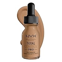 NYX PROFESSIONAL MAKEUP Total Control Pro Drop Foundation, Skin-True Buildable Coverage - Caramel