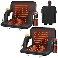 Heated Stadium Seats for Bleachers with Back Support Wide Cushion, Dual-Side Heated Bleacher Seats with Backs and Cushion, Stadium Seating for Bleachers for Outdoor Sports