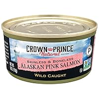 Natural Skinless & Boneless Alaskan Pink Salmon, 6-Ounce Cans (Pack of 12)
