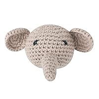 Colorful Baby Pacifier Chain Accessories Handmade Crochet Cotton Small Elephant Infant Teething Toy Gift Elephant Heads Soft-Cotton PVC-Free Crochet-Beads Baby Pacifier Chain Decorations-