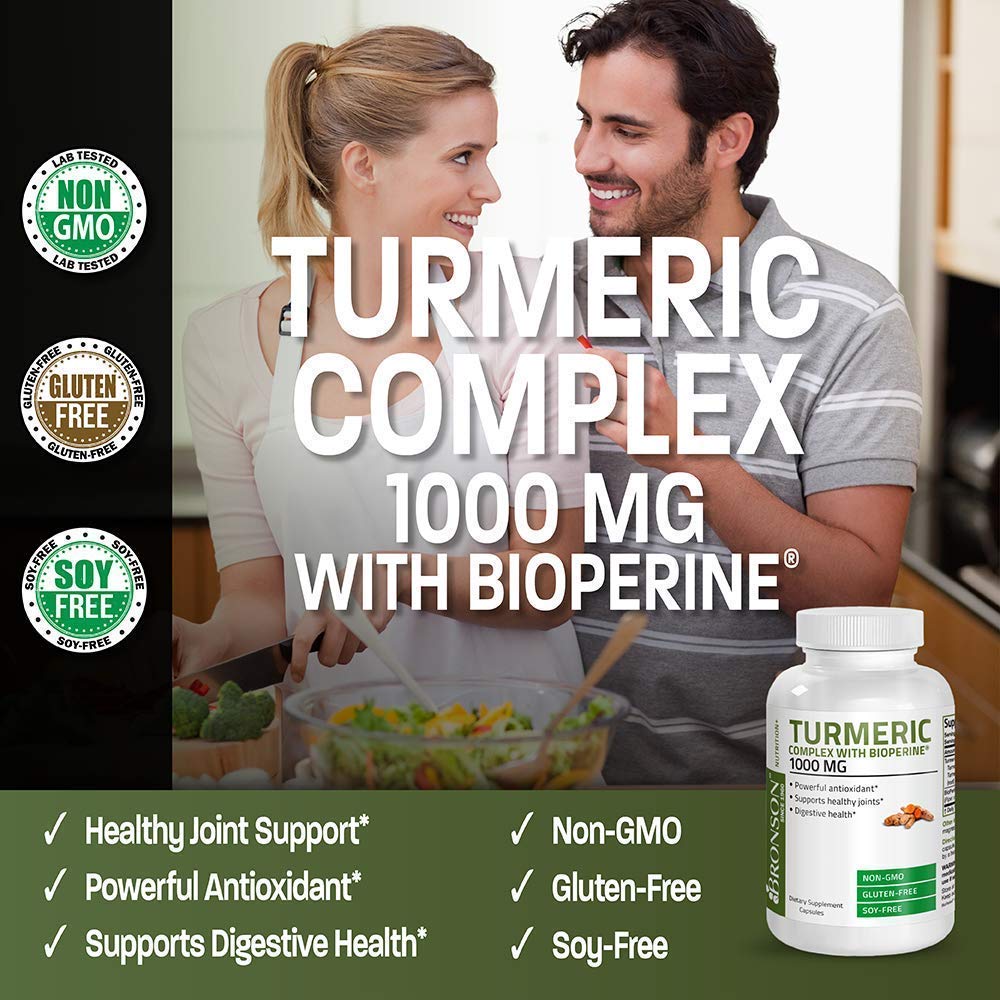 Turmeric Curcumin with BioPerine High Potency Joint Support + Milk Thistle 1000mg Silymarin Marianum & Dandelion Root