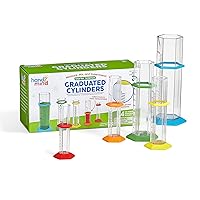 hand2mind Starter Science Graduated Cylinder Set, Science Lab Equipment Kids, Measuring Toys for Kids, Educational Science Kits, Kids Chemistry Set, Science Supplies for Classroom (Set of 5)