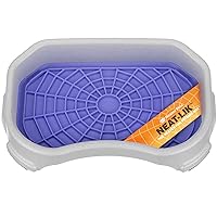 Neater Pets - Neat-LIK Pad with Mess-Proof Tray Keeps Floors Clean - Slow Feeding Pad for Dogs & Cats - Relieves Anxiety & Cures Boredom - Fill Licking Pad with Treats & Food (Purple & Vanilla Bean)