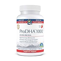 Nordic Naturals ProDHA 1000, Strawberry - 90 Soft Gels - 1660 mg Omega-3 - High-Intensity DHA Formula for Neurological Health, Mood & Memory - Non-GMO - 45 Servings