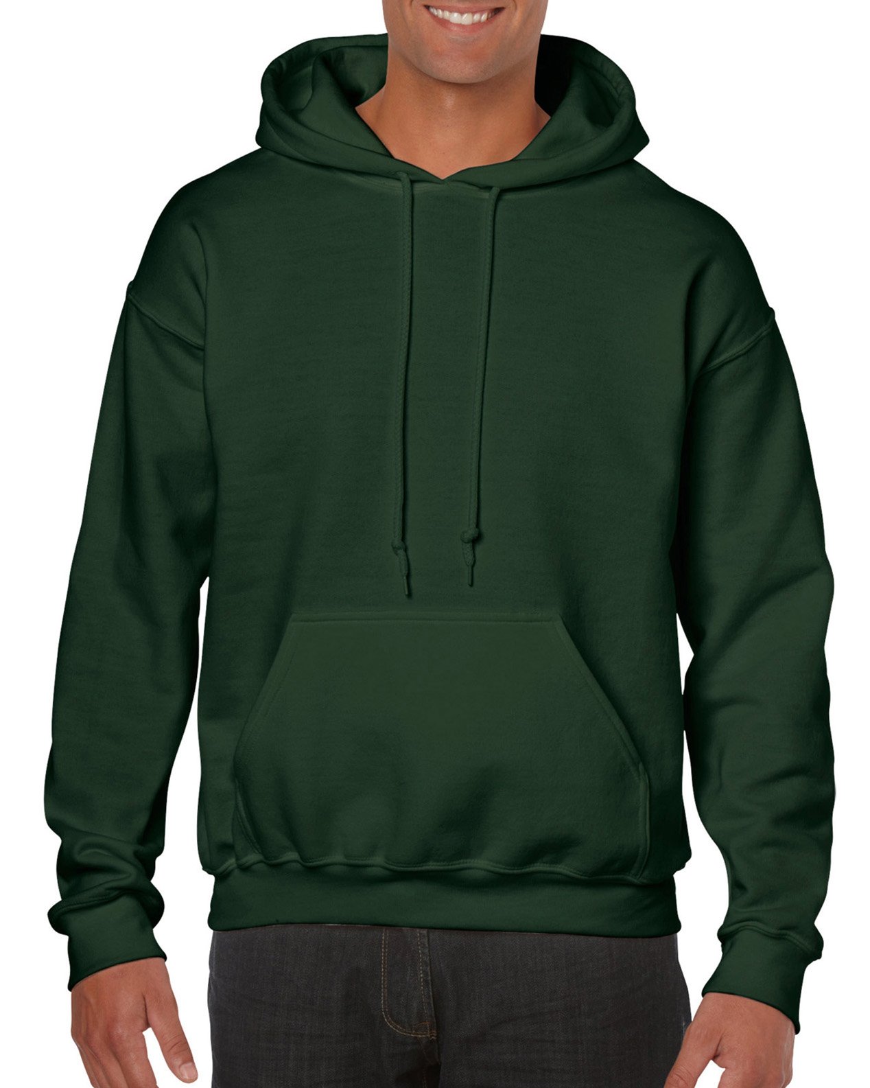 Gildan Adult Fleece Hooded Sweatshirt, Style G18500, Forest Green, Medium