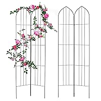 2 Pack Garden Trellis for Vines and Climbing Plants Outdoor, Iron Wire Lattices Grid Panels for Potted Climbing Pergola Cucumber Tomato Rose Vegetable Flower Plant Trellises