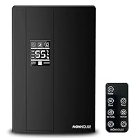 MONHOUSE Premium Dehumidifier for Home - 2200ml Tank - Remote Controlled, Sleep & Defrost Mode LED Display, 24 hr Timer & Auto Shut Off when Tank is Full - Ultra Quiet Electric Damp Absorber - Black