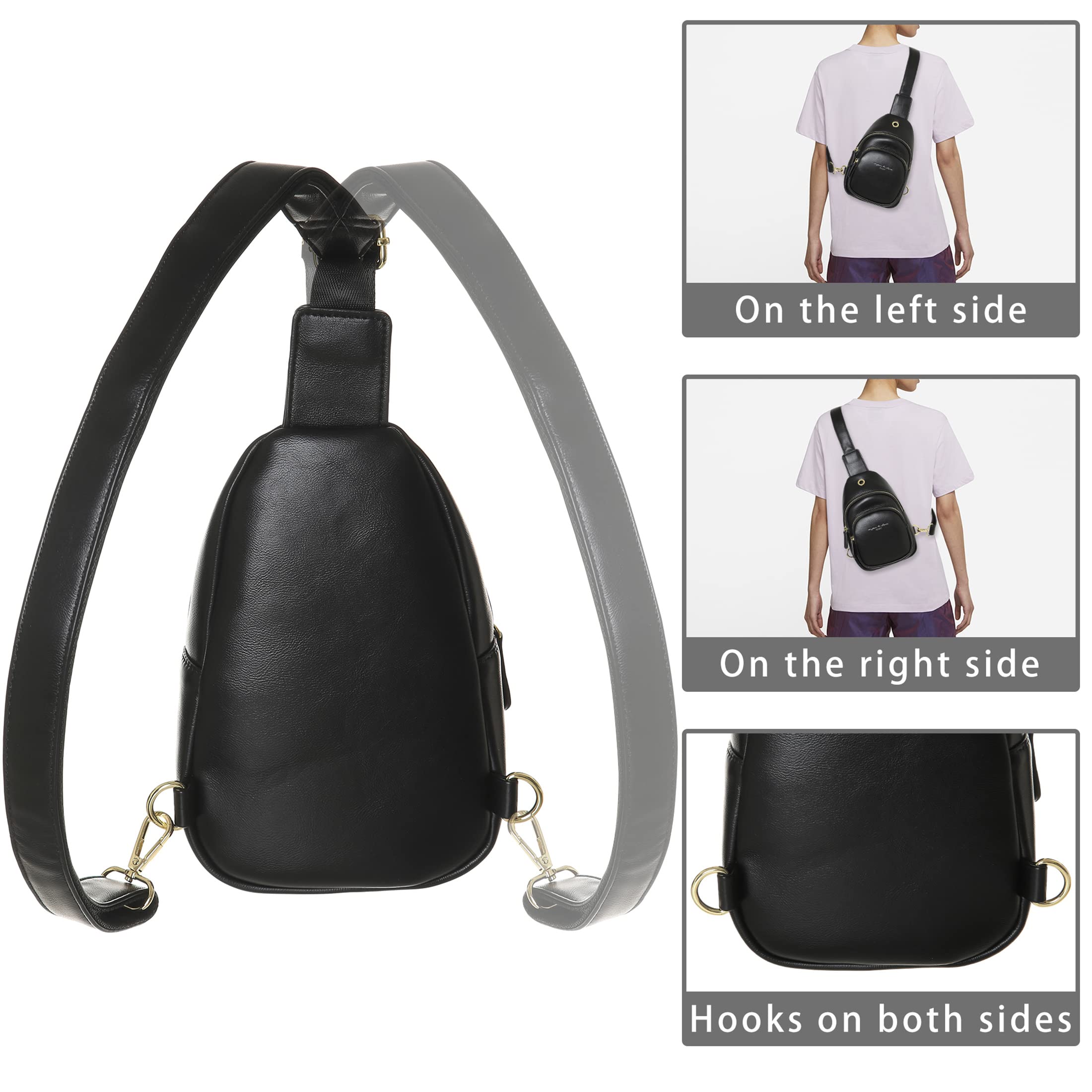 INICAT Fanny Packs for Women,Fashion Cute Small Sling Bag,Crossbody Bag Purse Backpack for women（Style2-Light Blue）