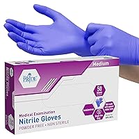 MED PRIDE Nitrile Medical Exam Gloves - Disposable Powder & Latex-Free Surgical Gloves For Doctors Nurses Hospital & Home Use