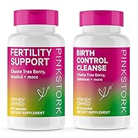 Fertility Supplement for Women + Birth Control Cleanse, Hormone Balance for Women, Vitex, Inositol + Folate + Ashwagandha, 2 Pack