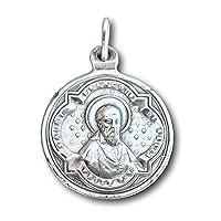 Sterling Silver St Francis de Sales/St Jane de Chantal Medal - Antique Replica