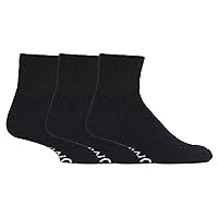 3 Pack Extra Wide Padded Cotton Low Cut Quarter Ankle Diabetic Socks