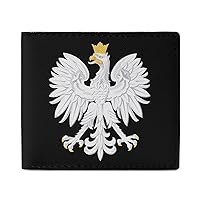Coat of Arms Polska Poland Eagle Wallet for Women & Men Bifold Leather Graphic Card Coin Purse One Size