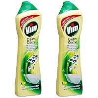 (Cif) Cream Multi Purpose Cleaner with Micro Crystals, Lemon Scent - 16.9 Fl Oz / 500 mL x 2 Pack