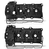 Left Right Side Engine Valve Cover Kit, with Gasket & Bolt, Compatible with Ford Explorer 2011-2019, F-150 2011-2012, Mustang, Taurus, Edge, V6 3.5L 3.7L, Replace # BR3Z6582G BR3Z6582R