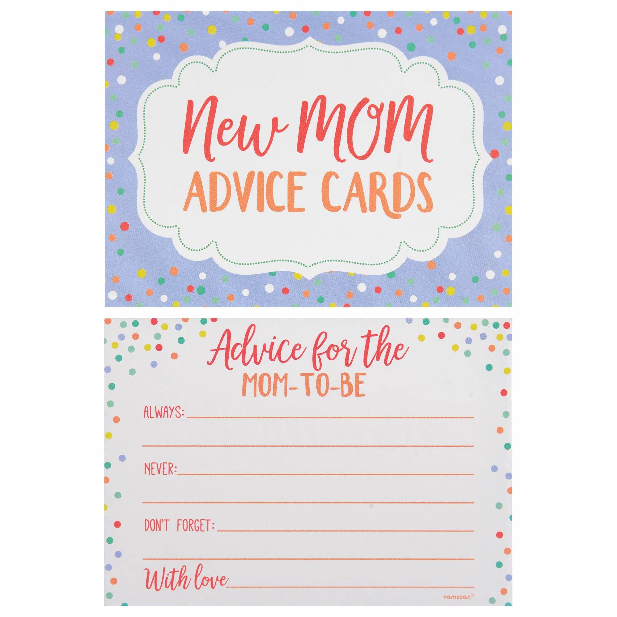 Amscan New Mom Advice Cards, 4 7/8