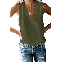 lime flare Sexy Summer Lace Trim Sleeveless Cami Tank Tops Dressy Camisole
