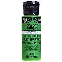 FolkArt Multi-Surface Paint in Assorted Colors (2 oz), 2914, Lime Green