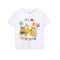 Paw Patrol Kids White Short-Sleeved T-Shirt | Celebrate in Puptastic Style - Join The Fun | It's My Birthday - Let's Paw-ty