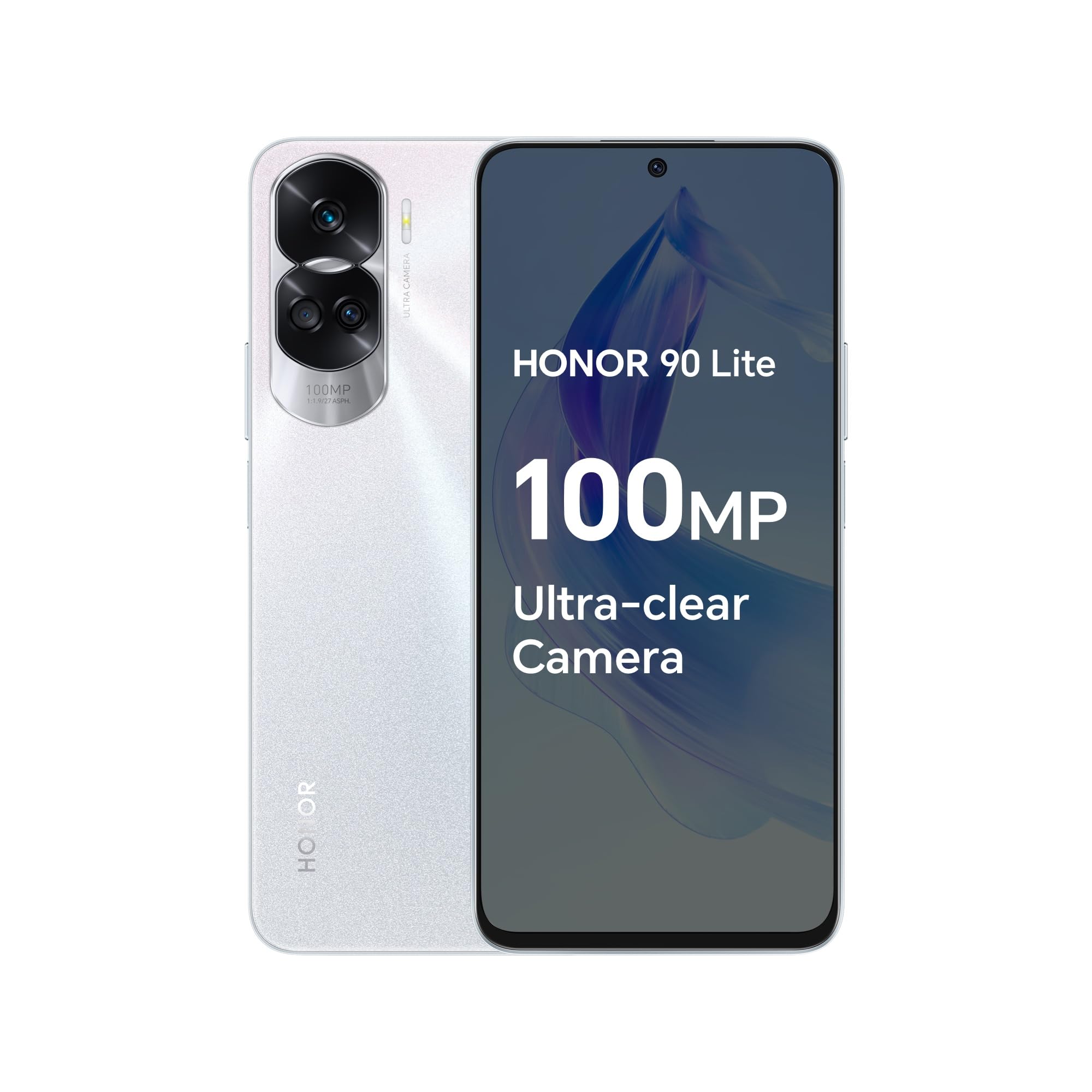 Honor 90 Lite Dual-SIM 256GB ROM + 8GB RAM (Only GSM | No CDMA) Factory Unlocked 5G Smartphone (Titanium Silver) - International Version