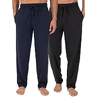 Men's Extended Sizes Jersey Knit Sleep Pajama Lounge Pant (1 & 2 Packs)