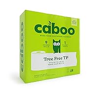 Caboo Tree Free Toilet Paper, Septic Safe Bath Tissue, Quick Dissolving 2 Ply Sheets - 300 Sheets Per Roll, 9 Double Rolls
