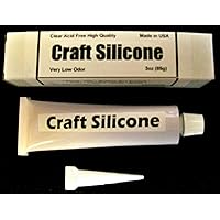 Clear Silicone Craft Adhesive Glue. Odorless and Acid Free. The Best Available for Crafts and Card Making. Made in USA. No Fancy Packaging Great Silicone!!