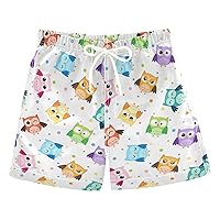 Boys Swim Trunks with Mesh Lining Toddler Beach Shorts Quick Dry for Kids Drawstring