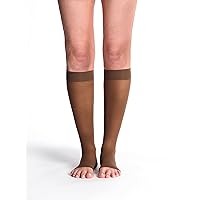 SIGVARIS Women’s Style Sheer 780 Open Toe Calf-High Socks 15-20mmHg