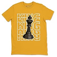 King 1 Retro Yellow Gold Black Design Sneaker Matching T-Shirt