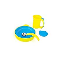 Sha Design Eatwell Assistive Tableware-Premium Eating Aid,High Contrast Colors, Anti-tipping&Non-Slip Adaptive Utensils,Cups and Bowls for Dementia,small children,Independent eating,4-Piece in Yellow