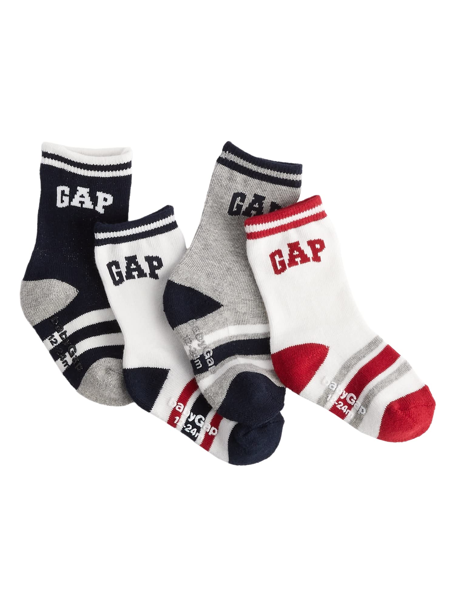 GAP Baby Boys' 4-Pack Crew Socks