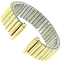 16-19mm Hirsch Speidel Shiny Gold Tone Stainless Mens Watch Band 3603-575/37 REG