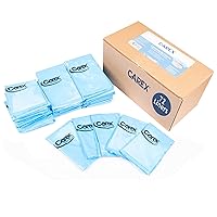 Carex Premium Commode Liners 72 Pack Leak Proof Fits Most Commodes with Absorbent Powder Holds 2 Quarts Liquid Disposable, Commode Liners with Absorbent Pads