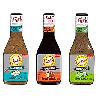 Mrs. Dash Salt Free Marinade 12 Oz Bottles 3 Pack Bundled by Louisiana Pantry (Variety 3 Pack Each Flavor)