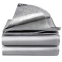 20x30FT Heavy-Duty Tarp, 16 Mil Thick Cover Sturdy Waterproof Plastic Tarpaulin with Metal Grommets Every 18