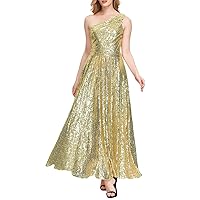 Kate Kasin Women Sequin Bridesmaid Dress Sleeveless Maxi Evening Prom Dresses